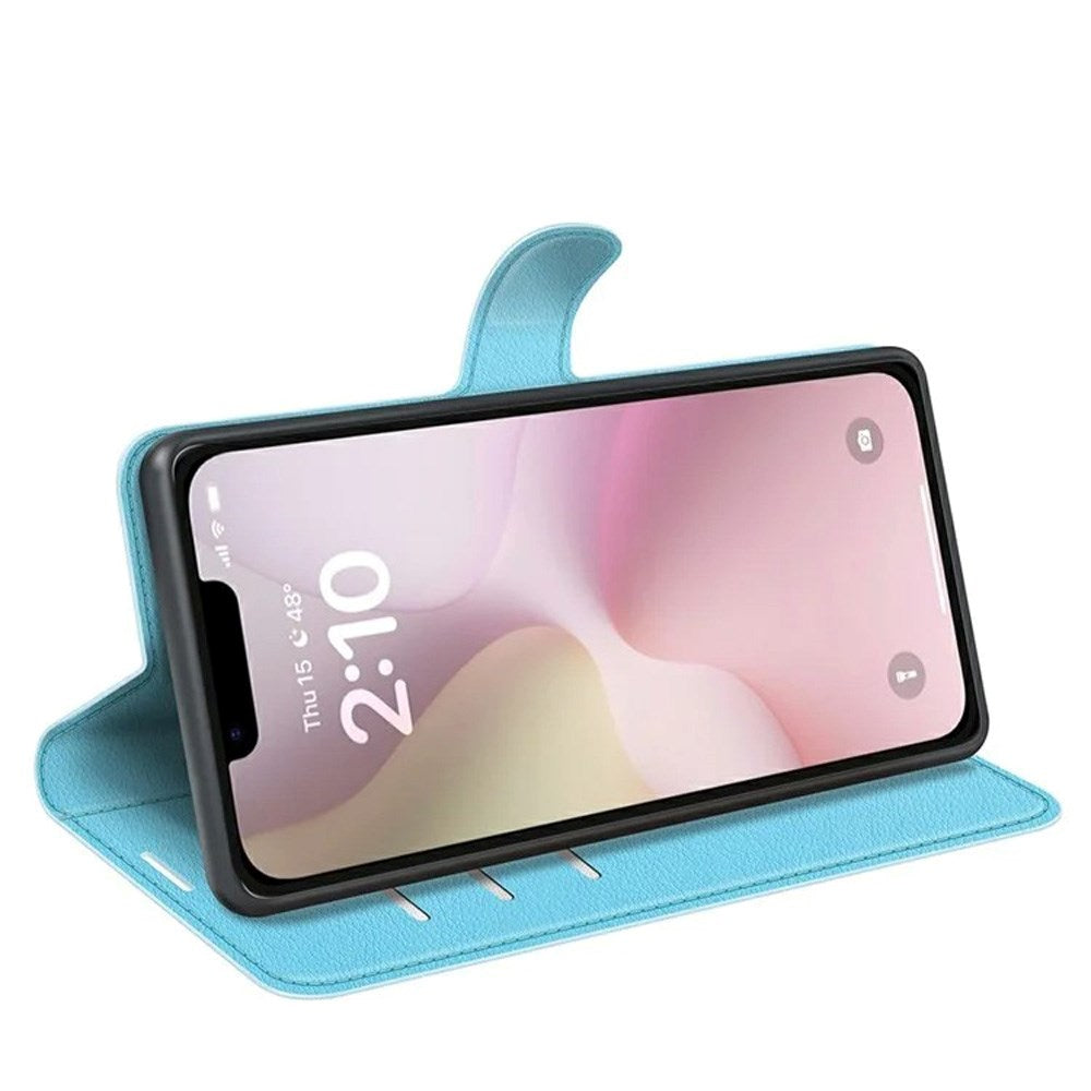 iPhone 17e / 16e - EIDERWOOD Kunstlæder Flip Cover m. Kortholder & Ståfunktion - Blå