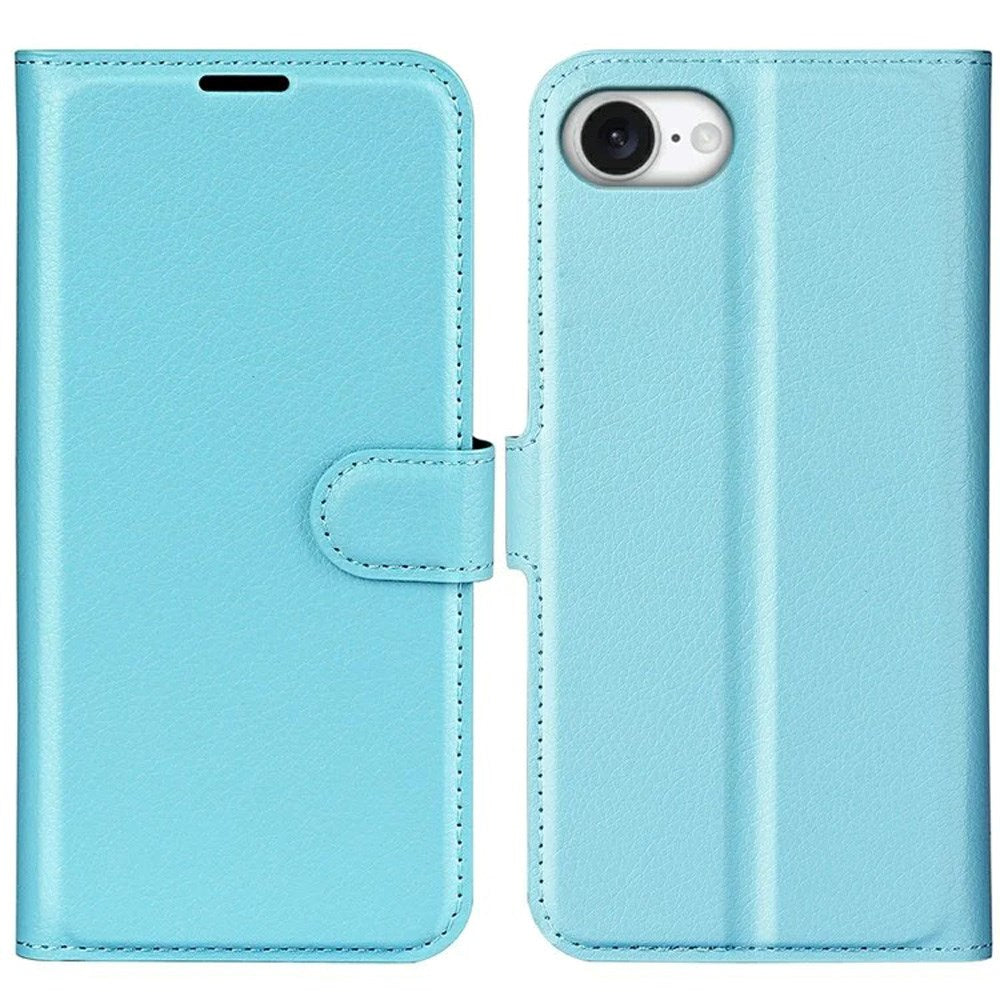 iPhone 17e / 16e - EIDERWOOD Kunstlæder Flip Cover m. Kortholder & Ståfunktion - Blå