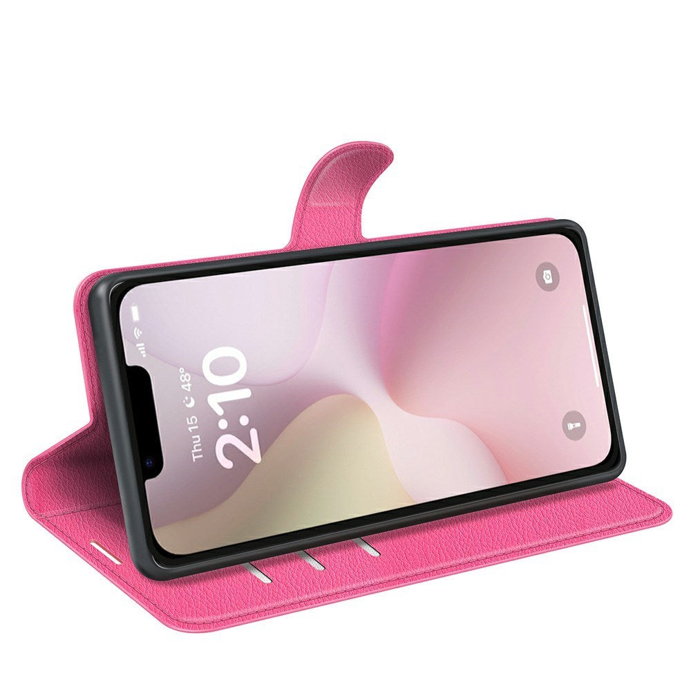 iPhone 16e - EIDERWOOD Kunstlæder Flip Cover m. Kortholder & Ståfunktion - Pink