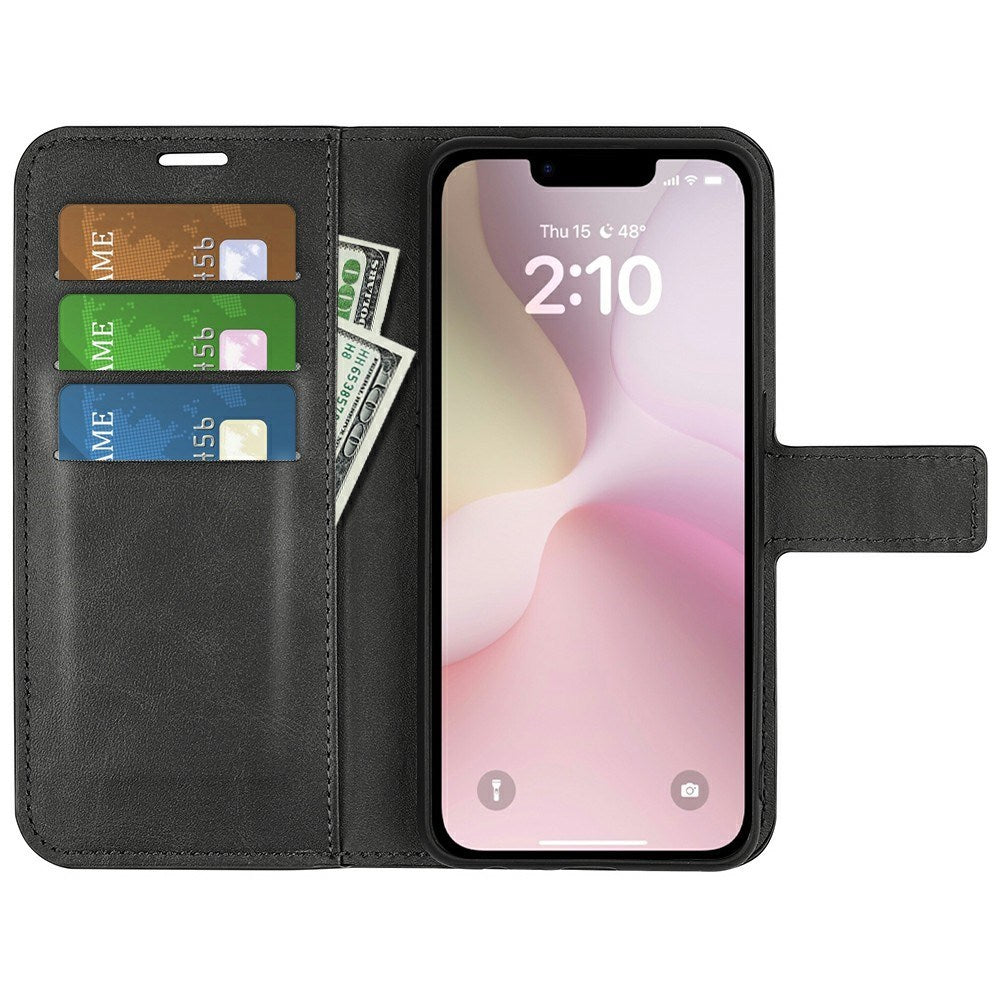 iPhone 16e - EIDERWOOD Kunstlæder Flip Cover - Sort