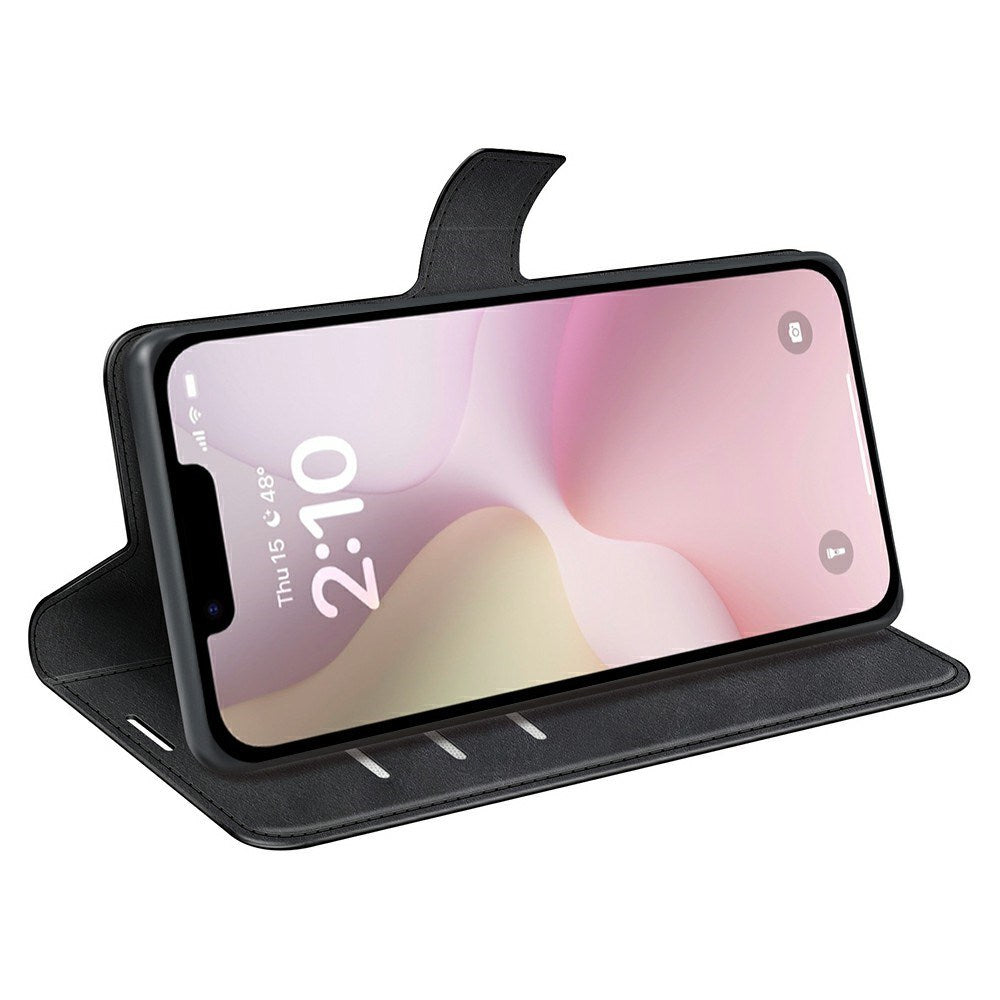 iPhone 16e - EIDERWOOD Kunstlæder Flip Cover - Sort