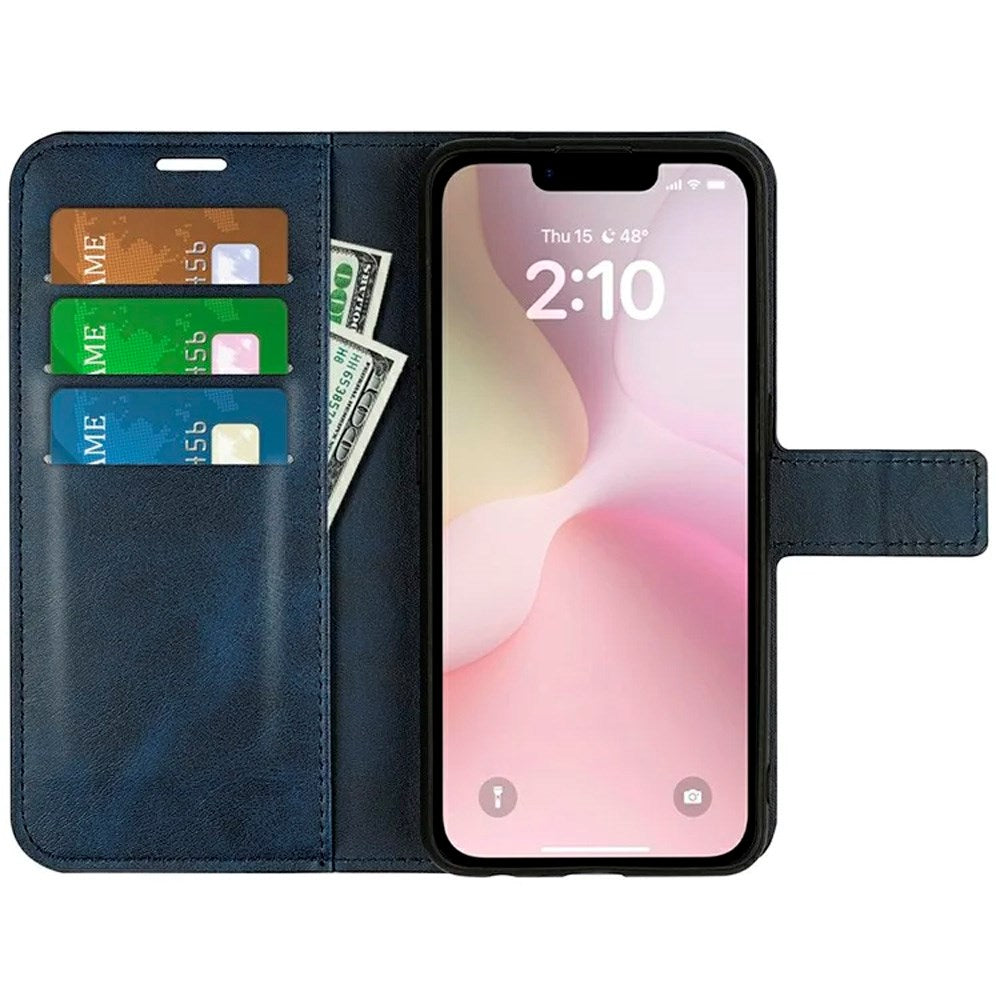 iPhone 17e / 16e - EIDERWOOD Kunstlæder Flip Cover - Blå