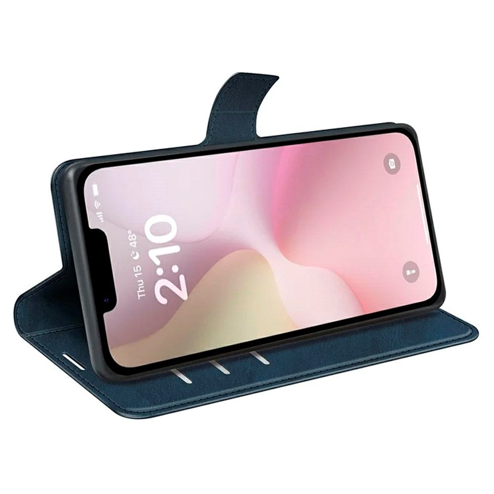 iPhone 17e / 16e - EIDERWOOD Kunstlæder Flip Cover - Blå