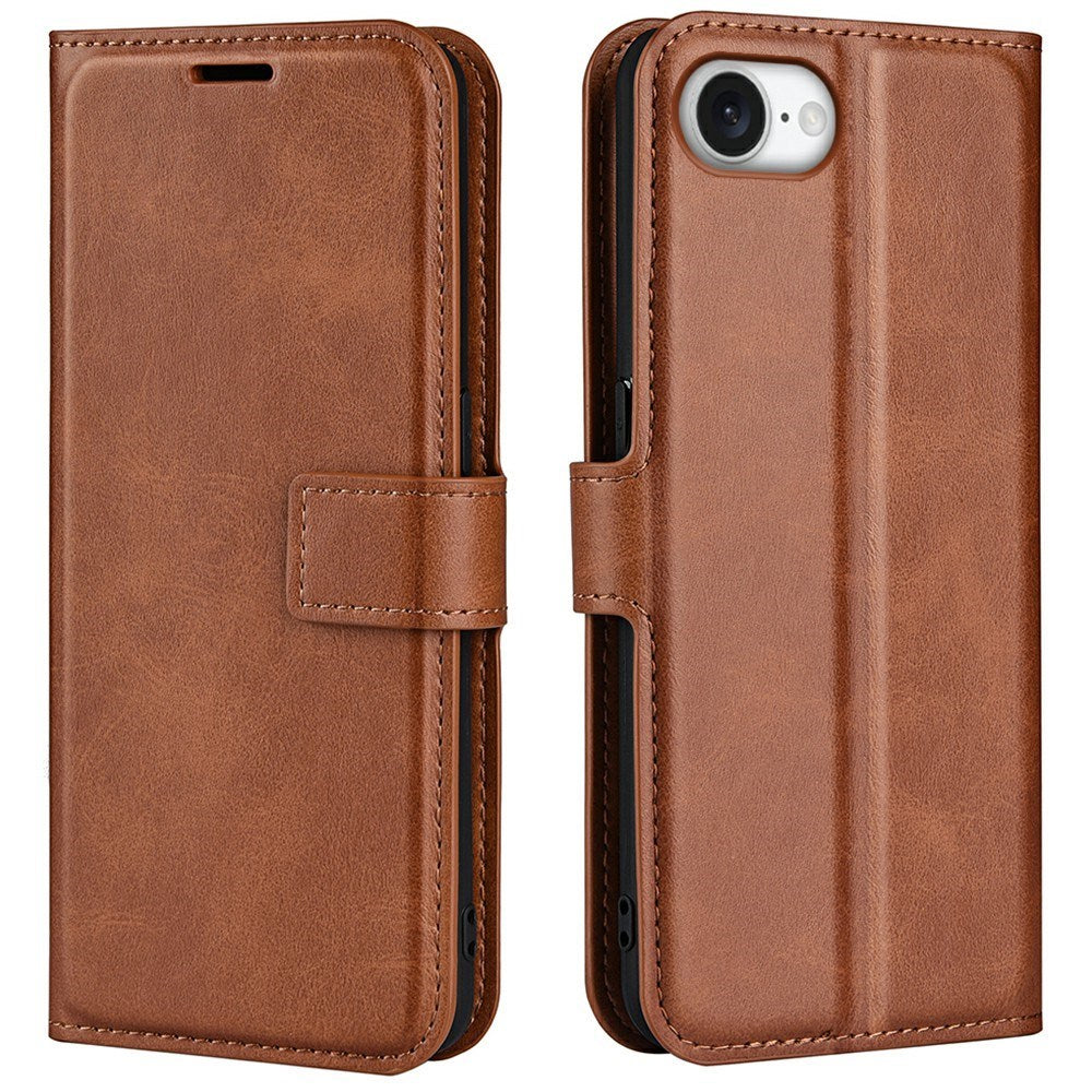 iPhone 16e - EIDERWOOD Kunstlæder Flip Cover - Lysebrun
