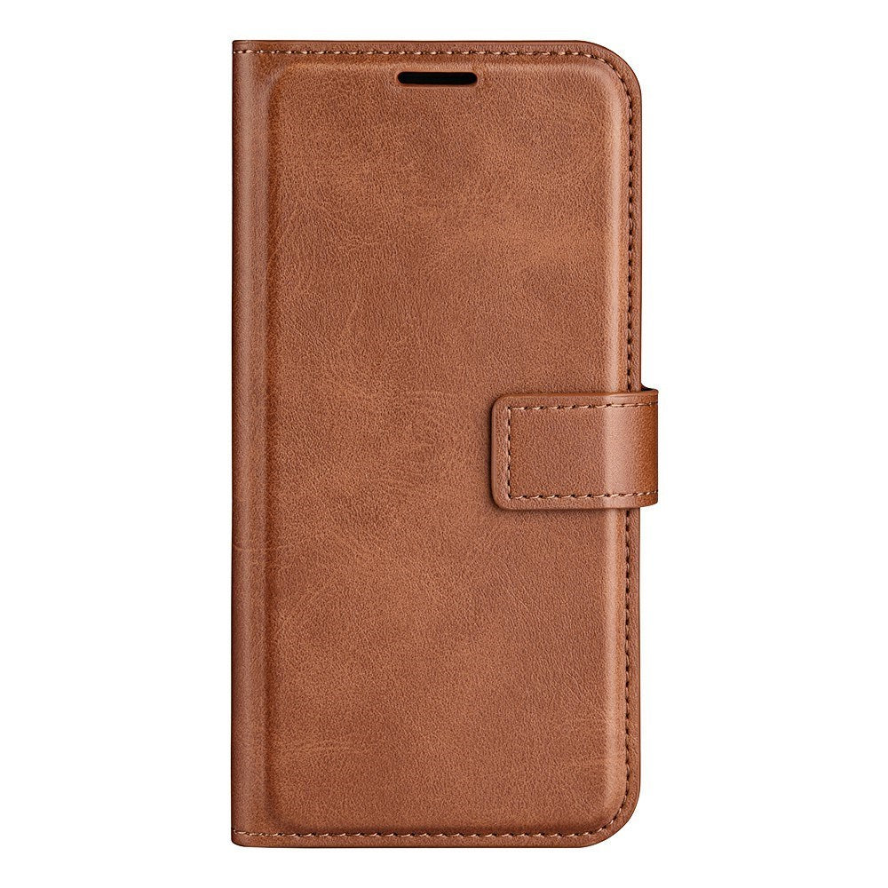iPhone 16e - EIDERWOOD Kunstlæder Flip Cover - Lysebrun