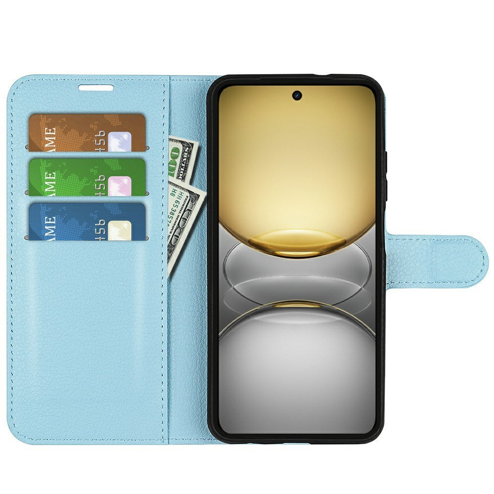 Realme C75 - EIDERWOOD Kunstlæder Flip Cover m. Kortholder & Ståfunktion - Blå