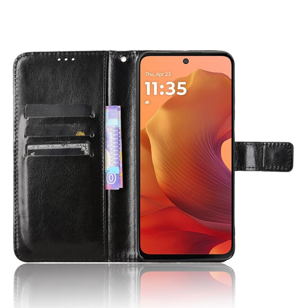 Motorola Moto G15 / G15 Power - EIDERWOOD Kunstlæder Flip Cover m. Strop - Sort