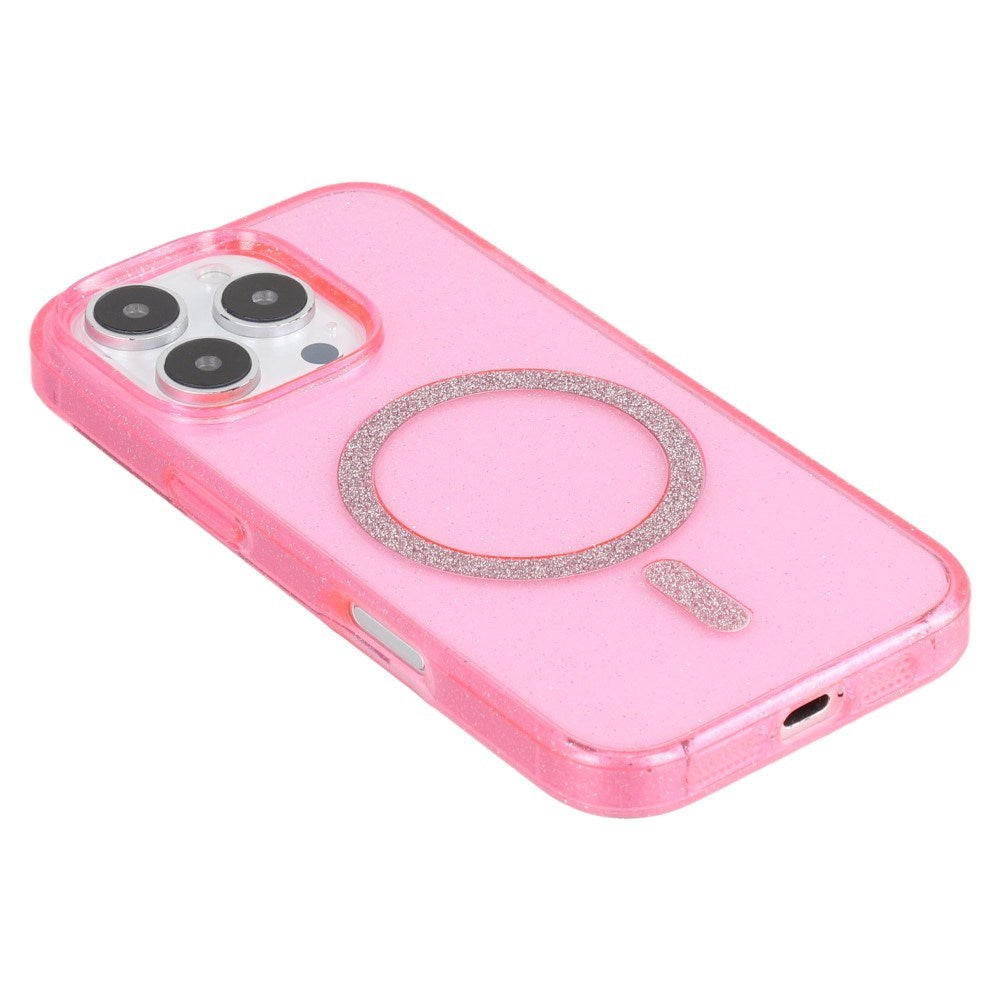 iPhone 16 Pro - EIDERWOOD Plastik Glitter Cover - MagSafe Kompatibel - Lyserød