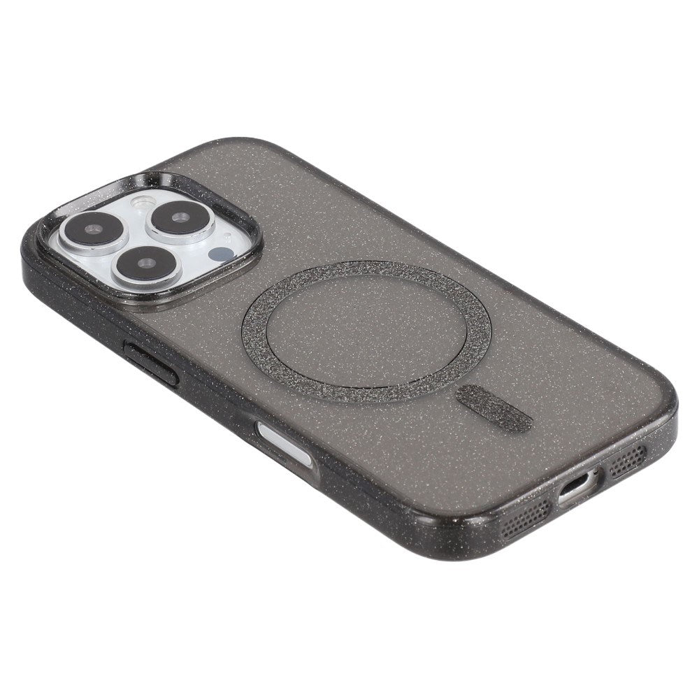 iPhone 16 Pro - EIDERWOOD Plastik Glitter Cover - MagSafe Kompatibel - Sort