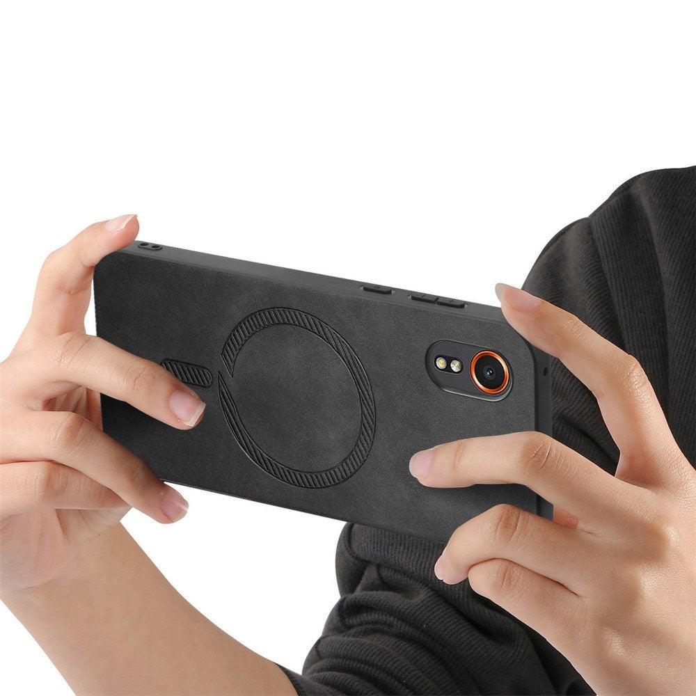 EIDERWOOD Samsung Galaxy Xcover 7 Kunstlæder Bagside Cover - MagSafe Kompatibel - Sort