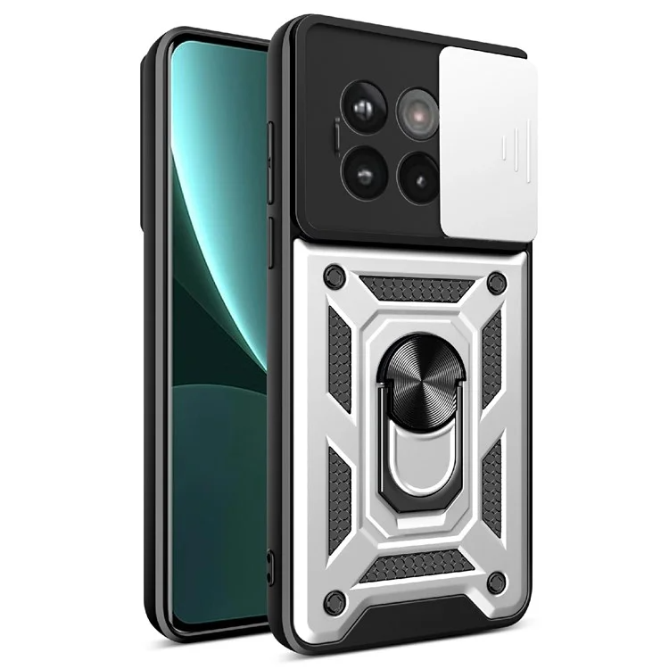 EIDERWOOD OnePlus 13R 5G Cover med Kameraslider og Kickstand - Sølv