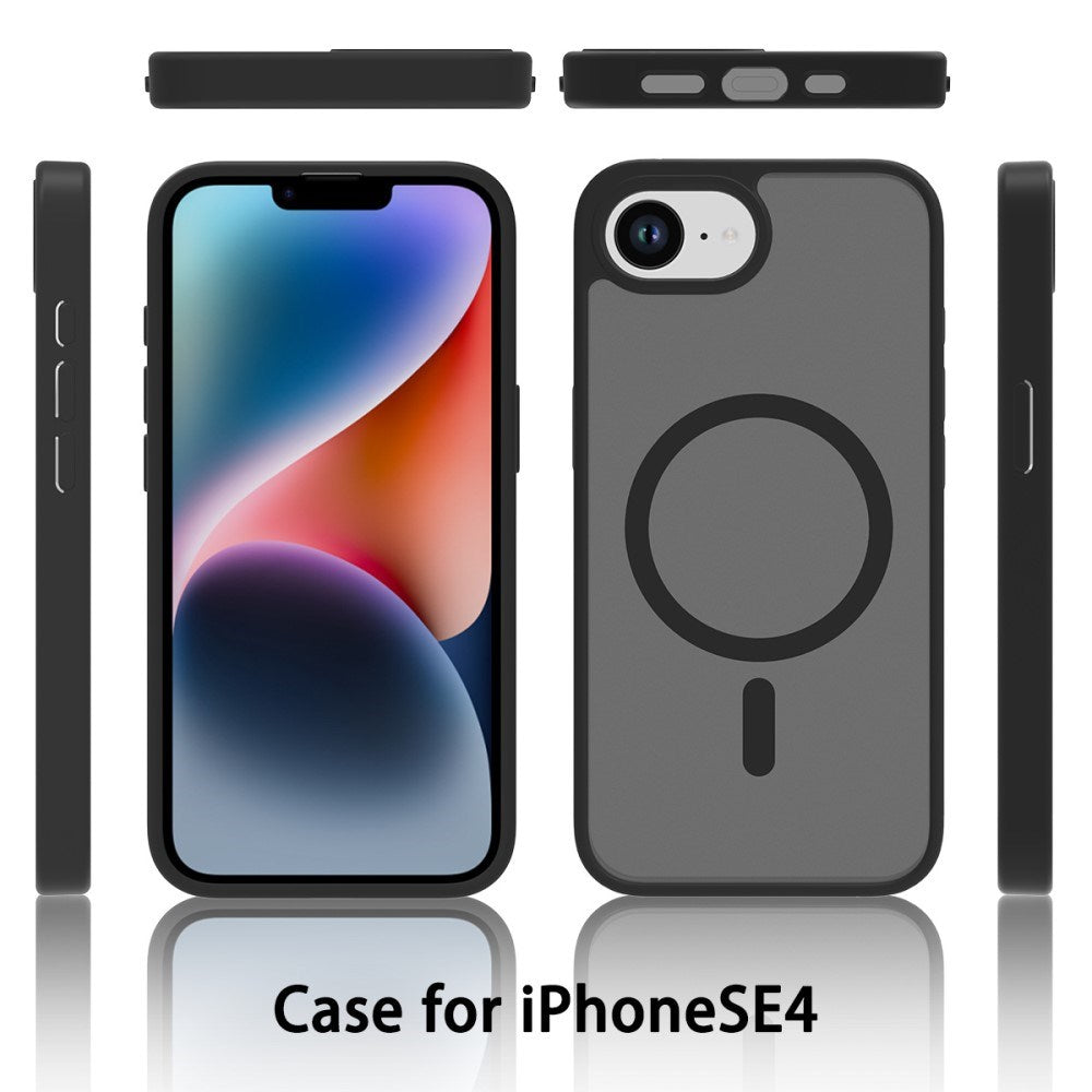 EIDERWOOD iPhone 16e Mat Hybrid Bagside Cover - MagSafe Kompatibel - Gennemsigtig / Lyserød