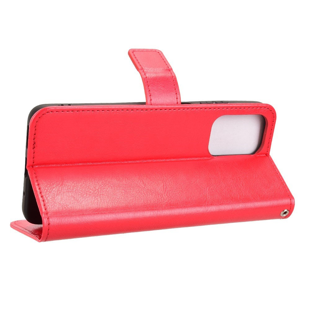 Motorola Moto G05 / E15 - EIDERWOOD Kunstlæder Flip Cover m. Strop - Rød