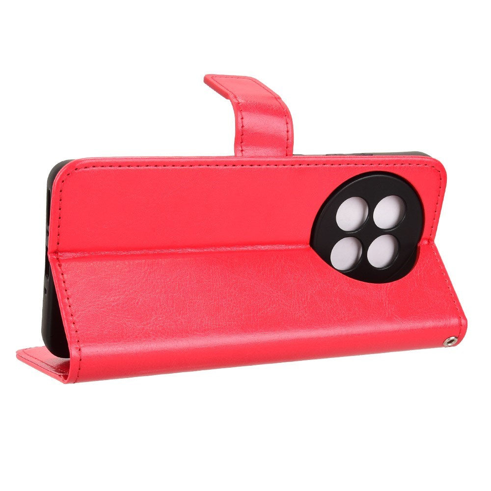 EIDERWOOD Flipcover til OnePlus 13R 5G – Læderlook og Maksimal Beskyttelse - Rød