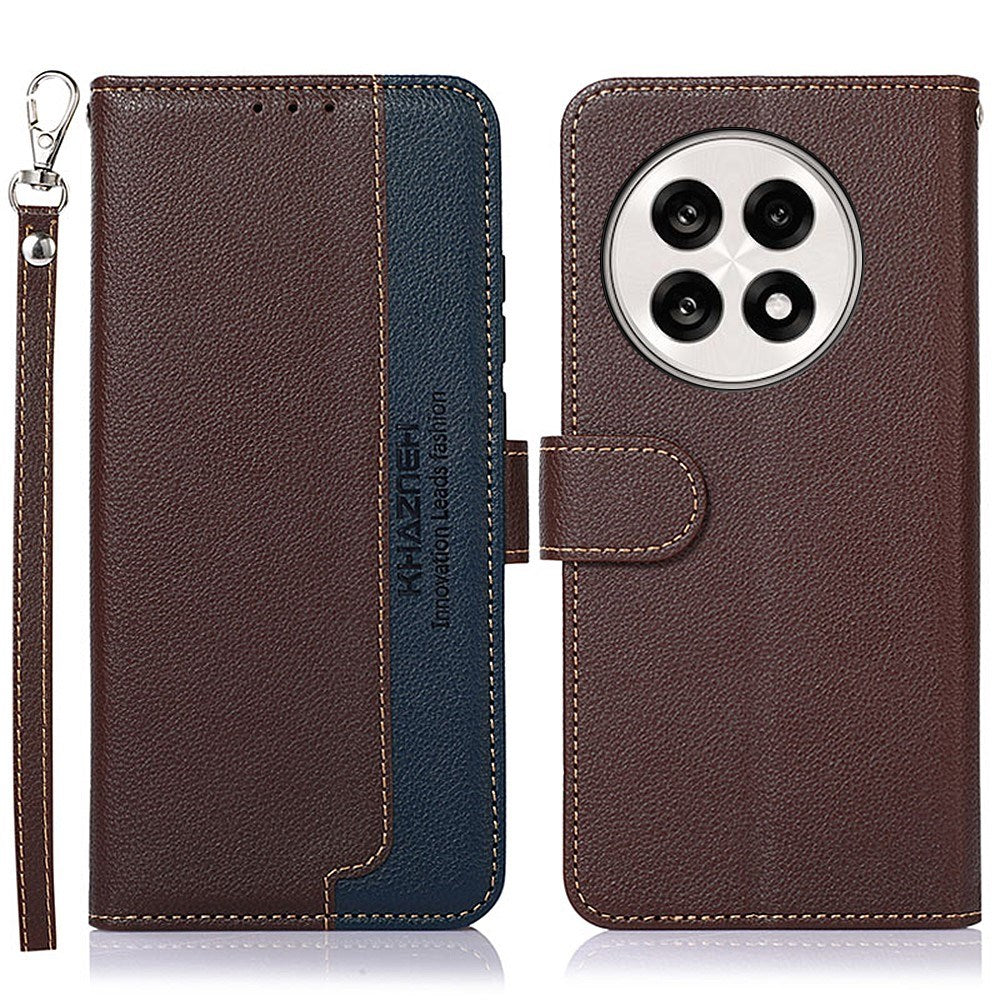 OnePlus 13R Wallet Cover i Kunstlæder med Strop - Brun