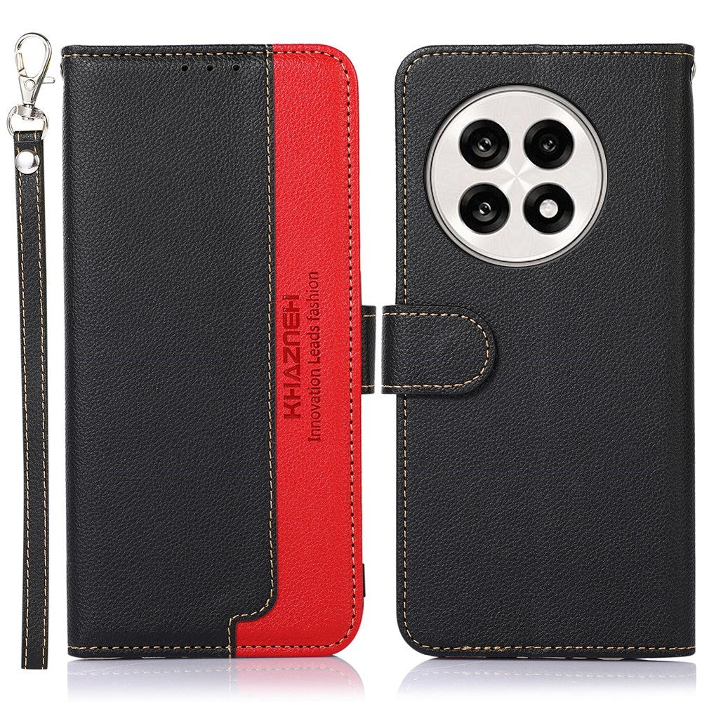 OnePlus 13R Wallet Cover i Kunstlæder med Strop - Sort