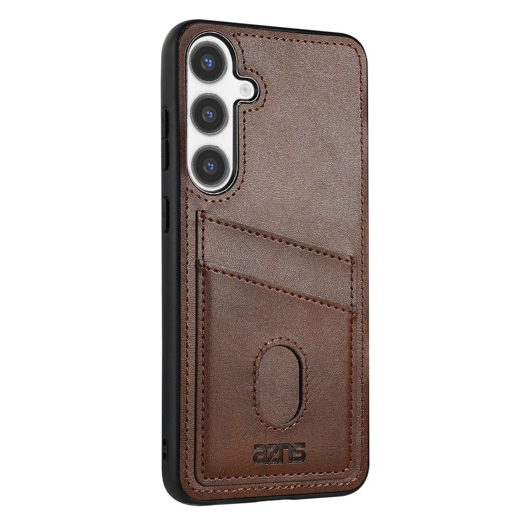 Samsung Galaxy A56 (5G) - EIDERWOOD - Kunstlæder Bagside Cover m. Kortholder - Mørkebrun