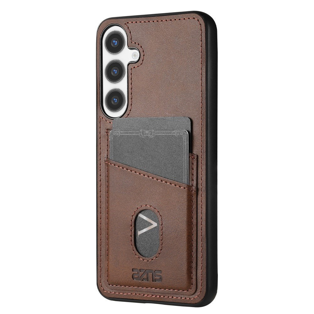 Samsung Galaxy A56 (5G) - EIDERWOOD - Kunstlæder Bagside Cover m. Kortholder - Mørkebrun