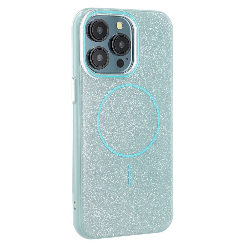 iPhone 15 Pro - EIDERWOOD Plastik Glitter Cover - MagSafe Kompatibel - Grøn