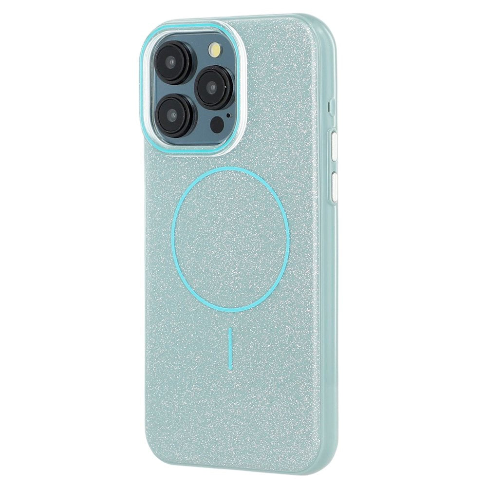 iPhone 15 Pro - EIDERWOOD Plastik Glitter Cover - MagSafe Kompatibel - Grøn