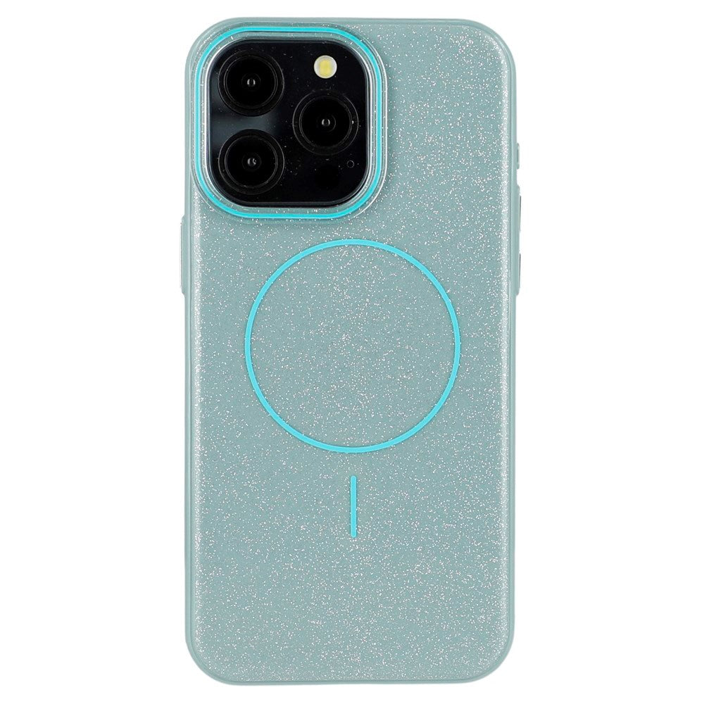 iPhone 15 Pro - EIDERWOOD Plastik Glitter Cover - MagSafe Kompatibel - Grøn