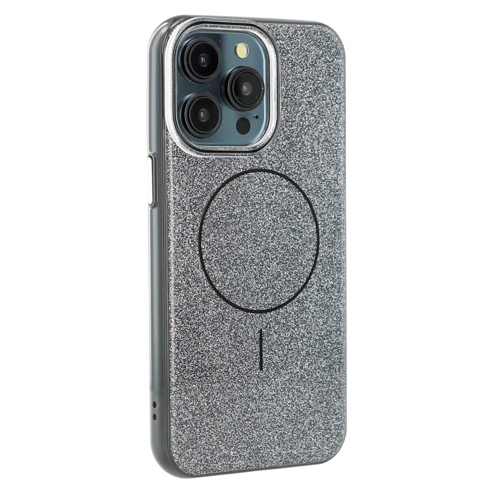 iPhone 15 Pro - EIDERWOOD Plastik Glitter Cover - MagSafe Kompatibel - Sort