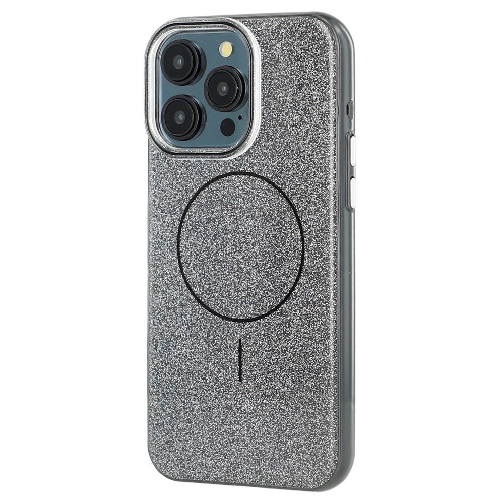 iPhone 15 Pro - EIDERWOOD Plastik Glitter Cover - MagSafe Kompatibel - Sort