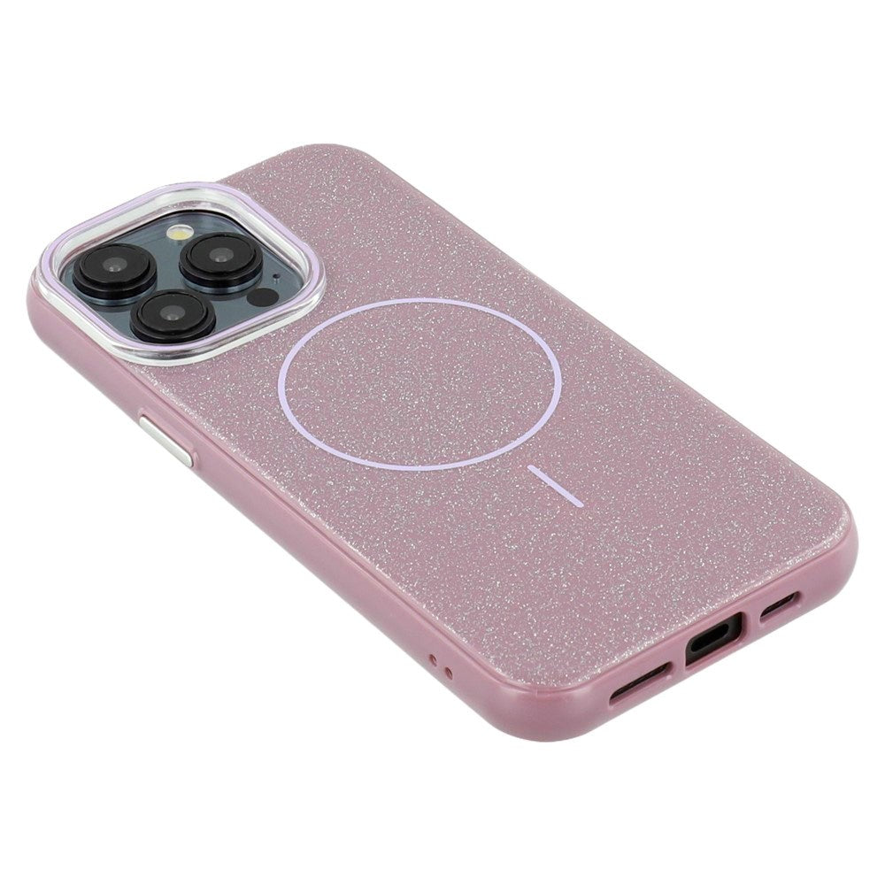 iPhone 15 Pro - EIDERWOOD Plastik Glitter Cover - MagSafe Kompatibel - Lilla