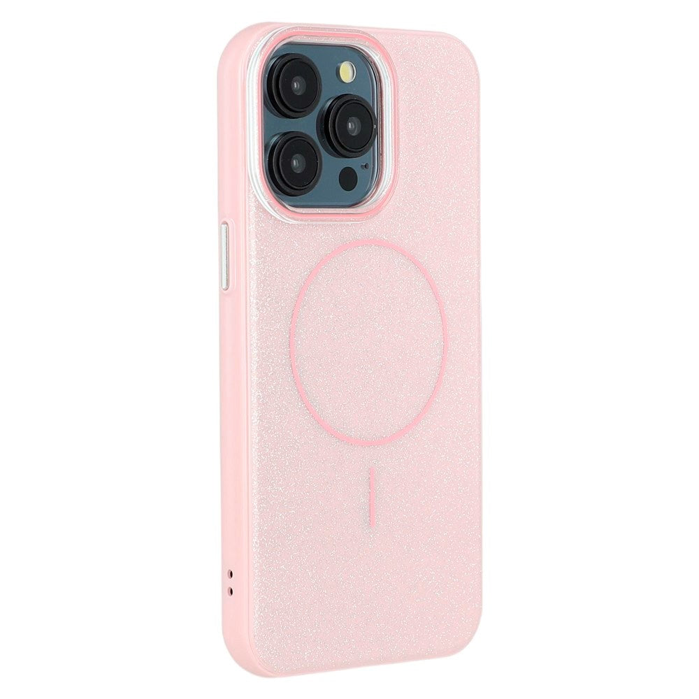 iPhone 15 Pro - EIDERWOOD Plastik Glitter Cover - MagSafe Kompatibel - Lyserød