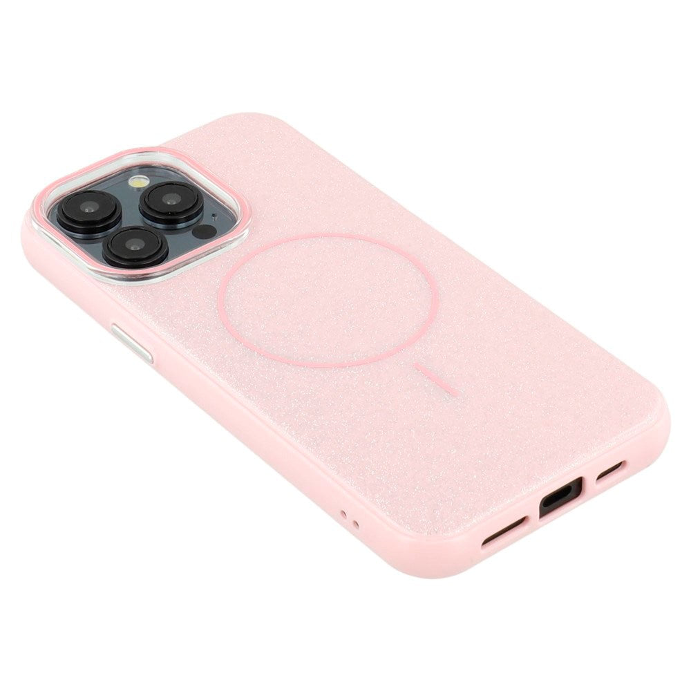 iPhone 15 Pro - EIDERWOOD Plastik Glitter Cover - MagSafe Kompatibel - Lyserød