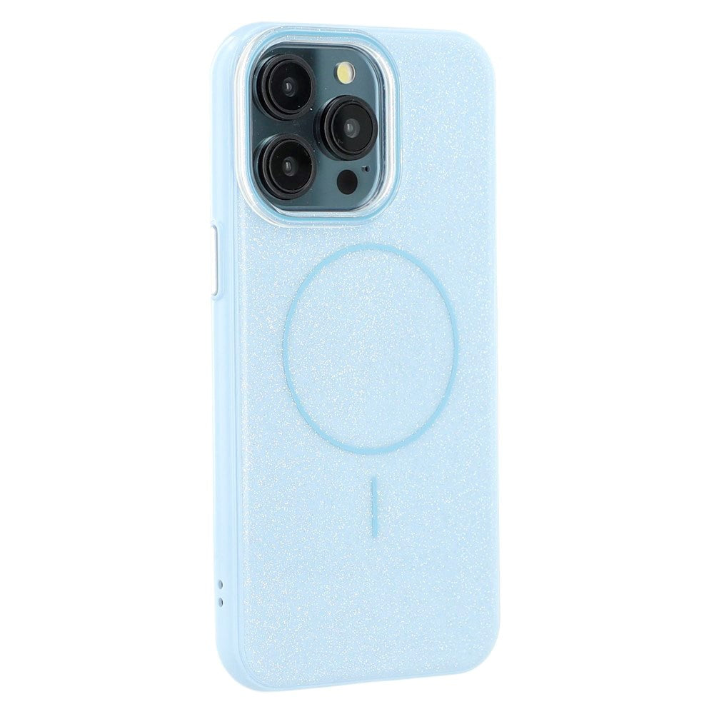 iPhone 15 Pro - EIDERWOOD Plastik Glitter Cover - MagSafe Kompatibel - Blå