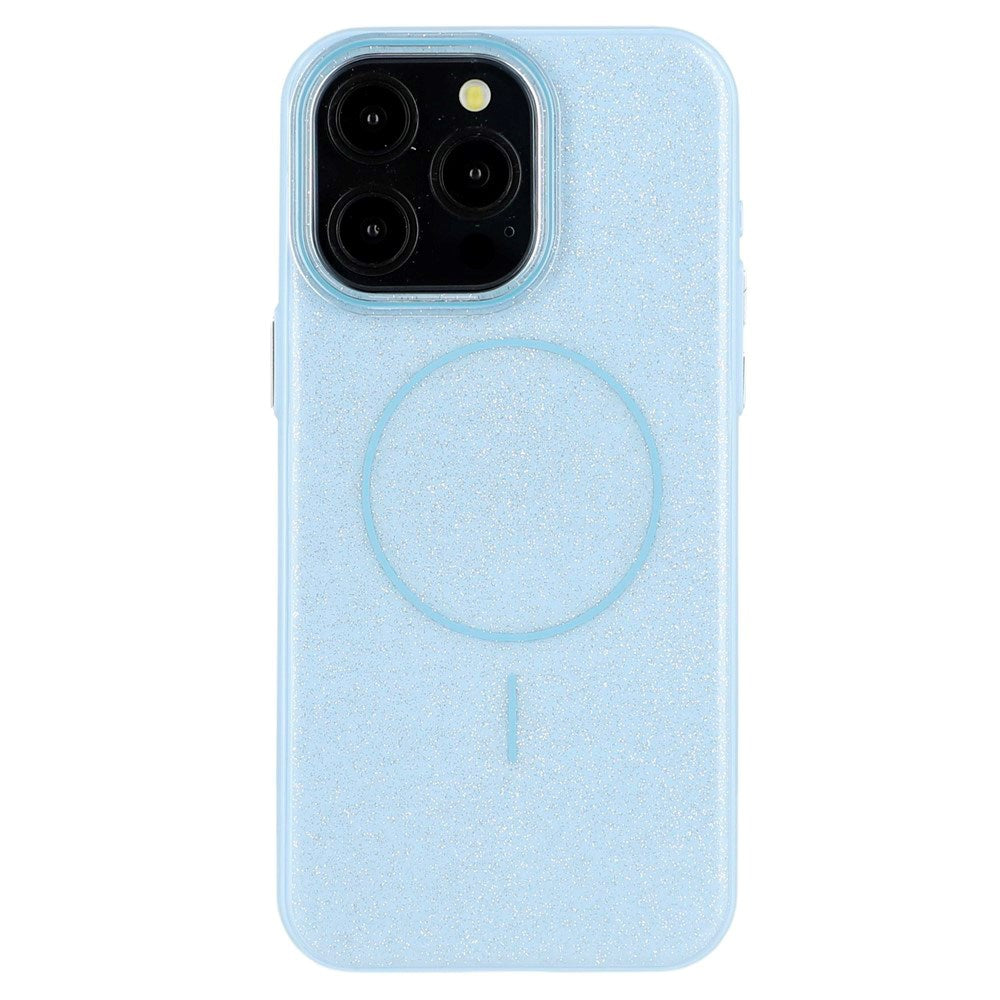 iPhone 15 Pro - EIDERWOOD Plastik Glitter Cover - MagSafe Kompatibel - Blå