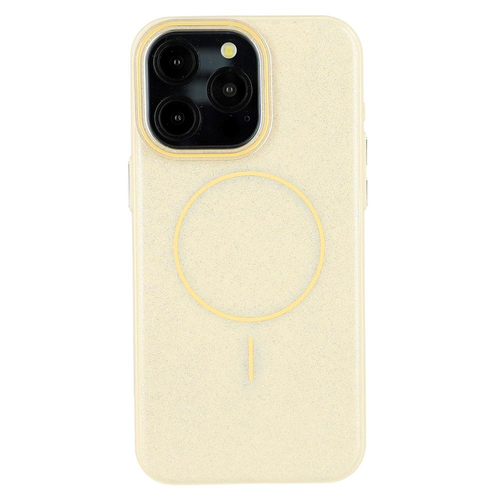 iPhone 15 Pro - EIDERWOOD Plastik Glitter Cover - MagSafe Kompatibel - Gul