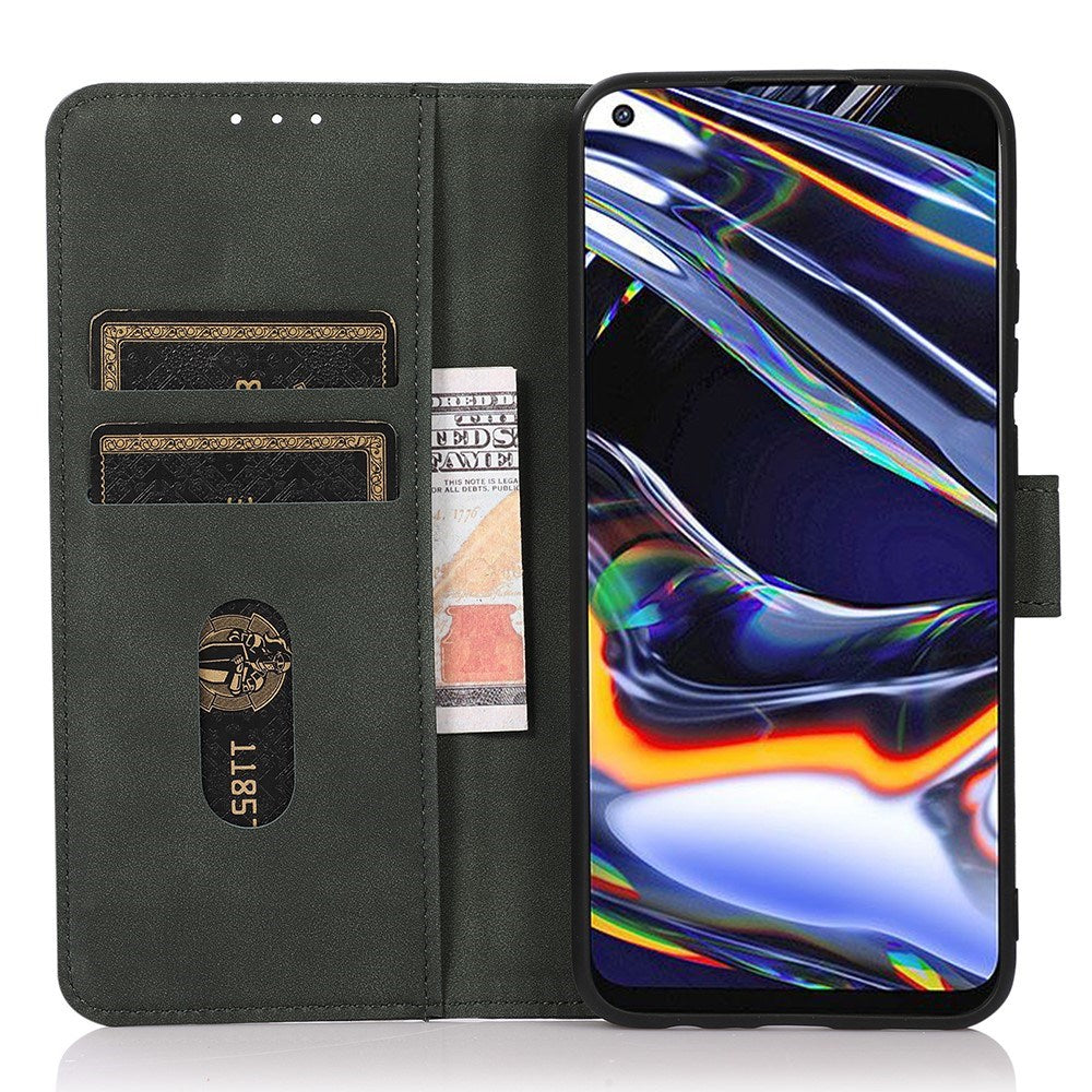 KHAZNEH - Xiaomi Redmi Note 14 (5G) - Kunstlæder Flip Cover m. Kortholder & Ståfunktion - Grøn