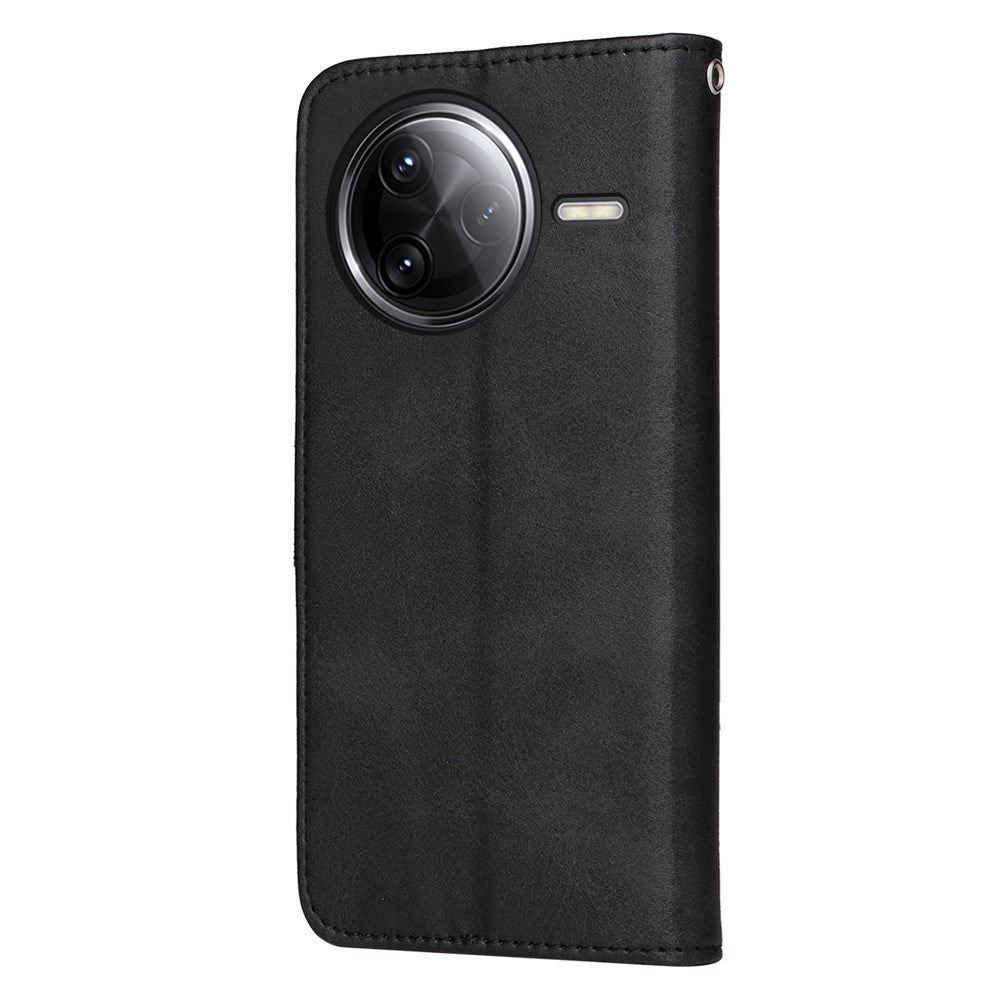 Xiaomi Poco F7 Ultra EIDERWOOD Kunstlæder Flip Cover inkl. Strop - Sort