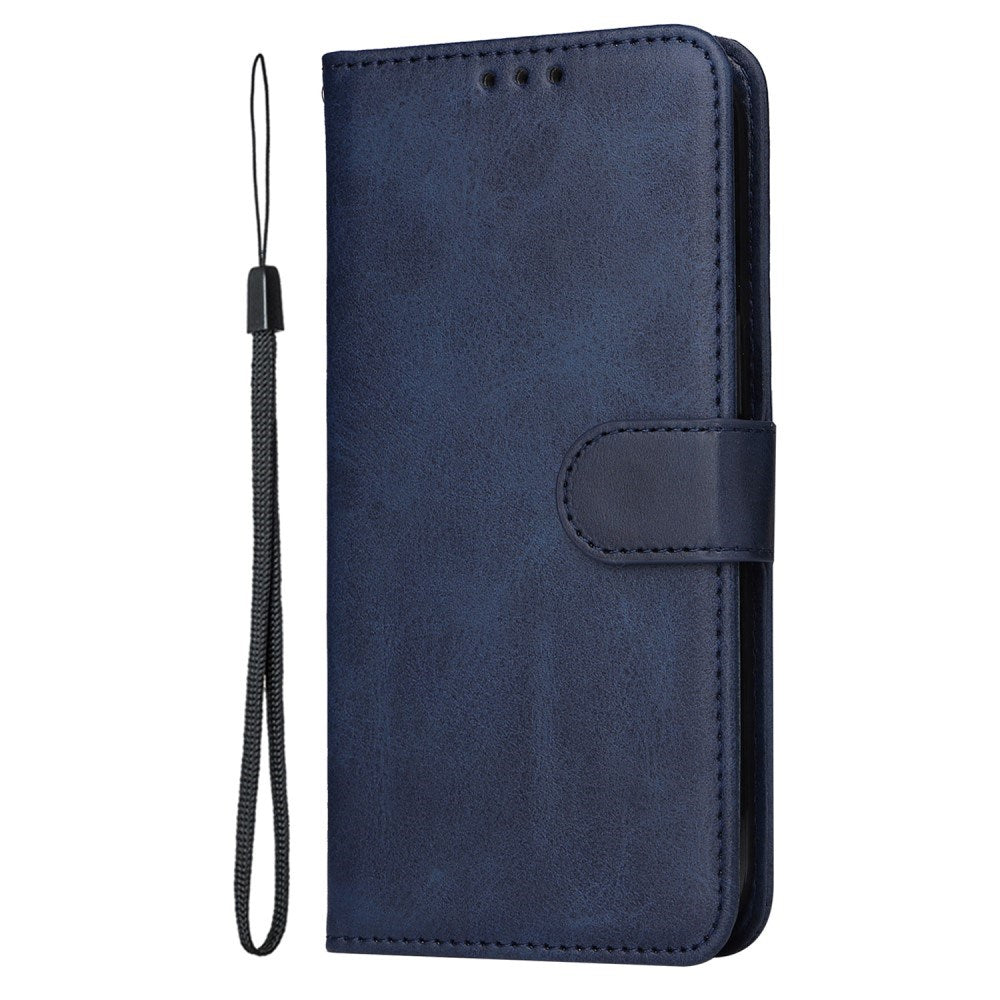 Realme 14X (5G) / C75 - EIDERWOOD Kunstlæder Flip Cover m. Strop - Blå