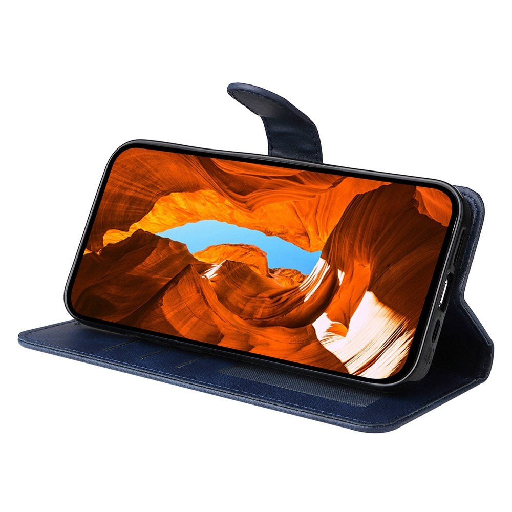 Motorola Edge 60 Neo / 50 Neo / ThinkPhone 25 EIDERWOOD Kunstlæder Flip Cover - Strop - Blå