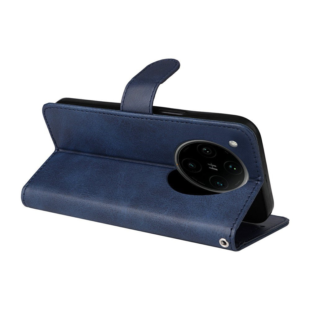 Motorola Edge 60 Neo / 50 Neo / ThinkPhone 25 EIDERWOOD Kunstlæder Flip Cover - Strop - Blå