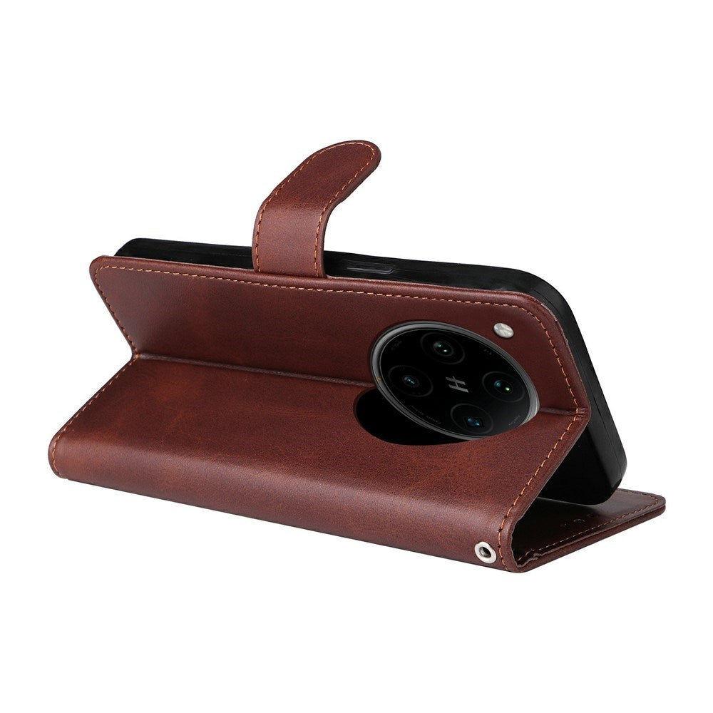 Motorola Edge 60 Neo / 50 Neo / ThinkPhone 25 EIDERWOOD Kunstlæder Flip Cover - Strop - Brun