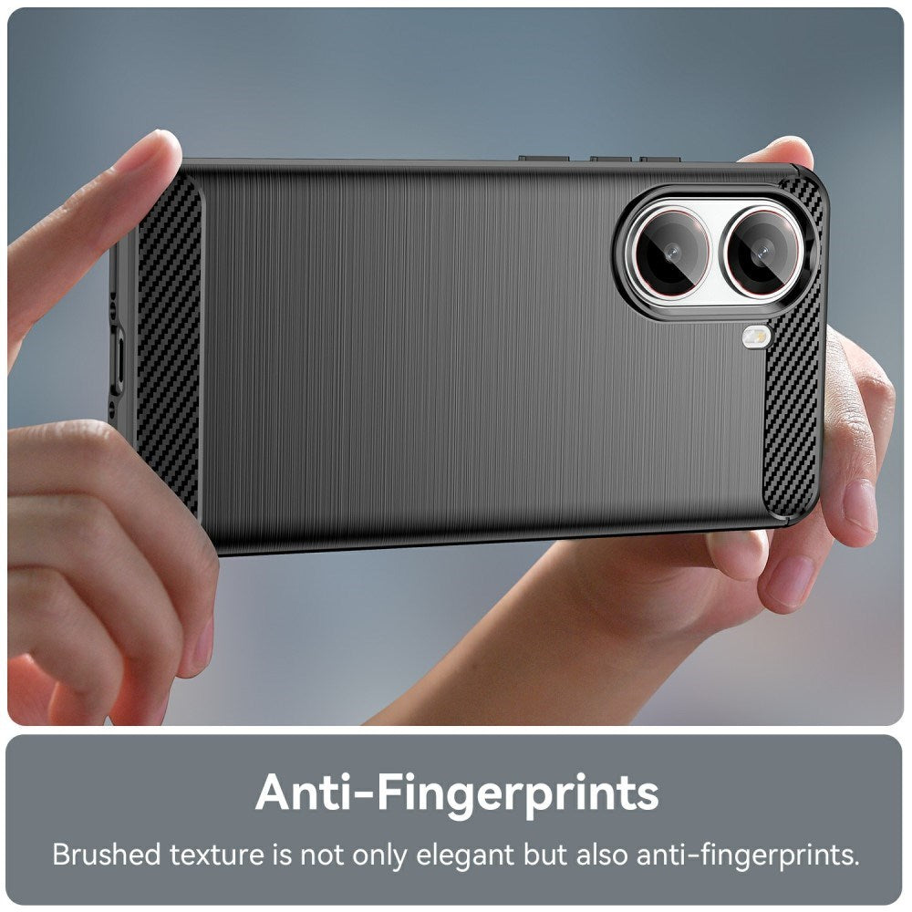 EIDERWOOD Xiaomi Poco X7 Pro Brushed Carbon Bagside Cover - Sort