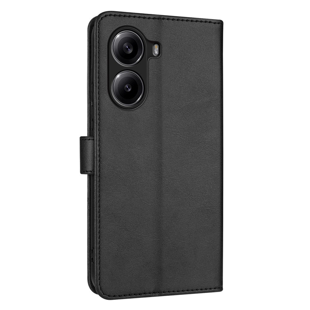 EIDERWOOD - Xiaomi Poco X7 Pro - Kunstlæder Flip Cover m. Kortholder & Ståfunktion - Sort