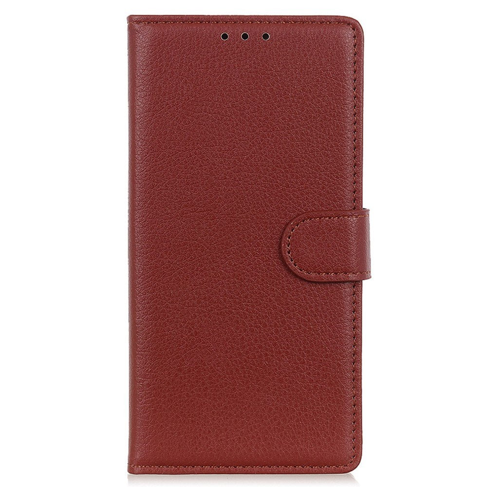 EIDERWOOD Xiaomi Poco X7 Pro Litchi Kunstlæder Flip Cover inkl. Kortholder - Brun