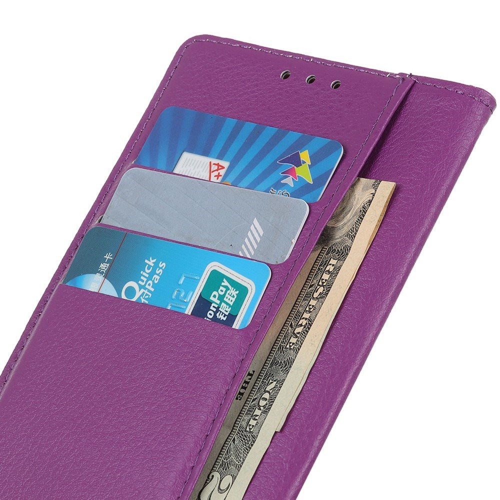 EIDERWOOD Xiaomi Poco X7 Pro Litchi Kunstlæder Flip Cover inkl. Kortholder - Lilla