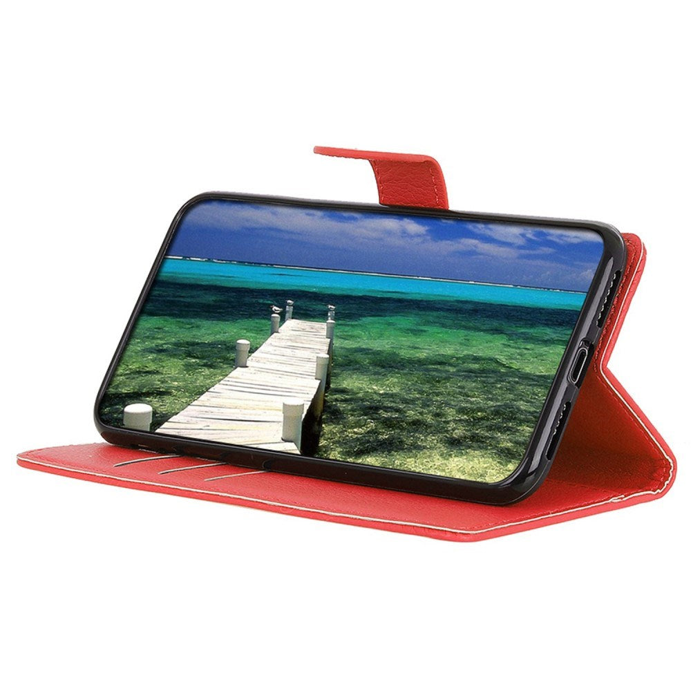 EIDERWOOD Xiaomi Poco X7 Pro Litchi Kunstlæder Flip Cover inkl. Kortholder - Rød