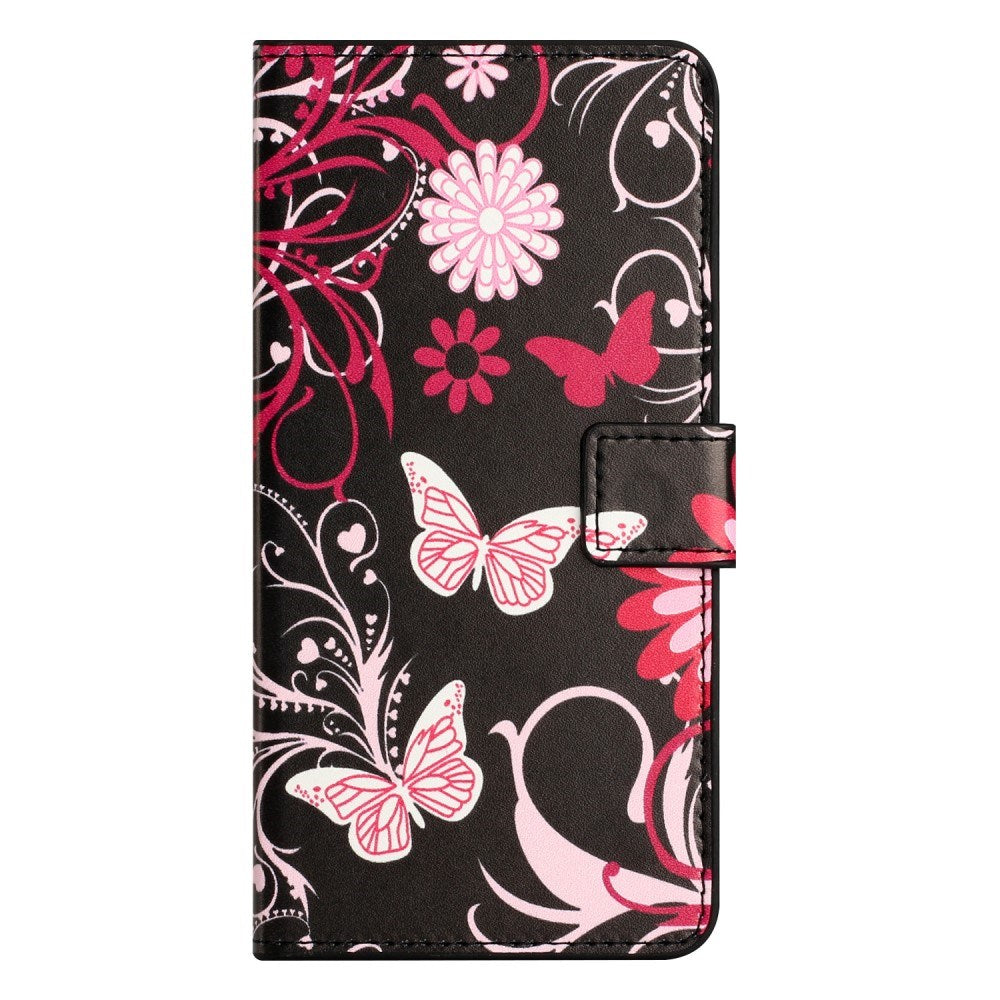 EIDERWOOD Samsung Galaxy S25 Edge Kunstlæder Flip Cover m. Pung & Ståfunktion - Sommerfugle