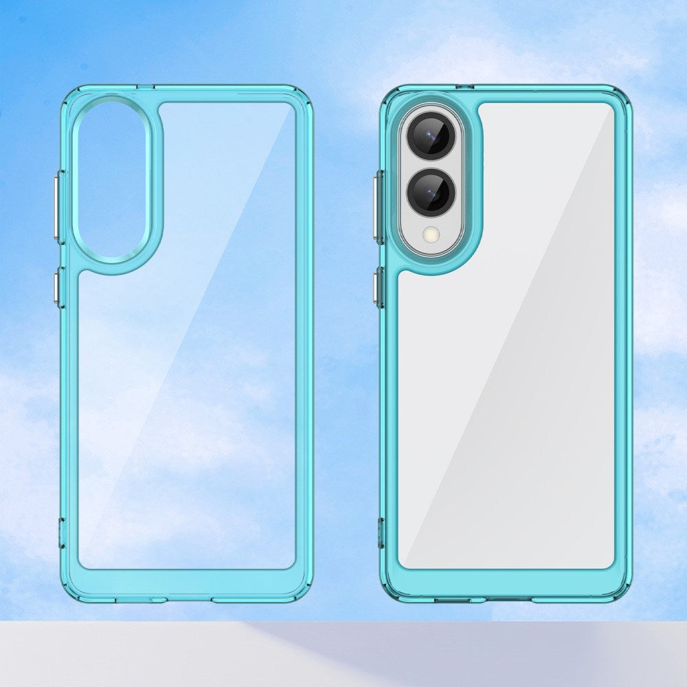 Samsung Galaxy S25 Edge - EIDERWOOD Hybrid Plastik Cover - Gennemsigtig / Turkis