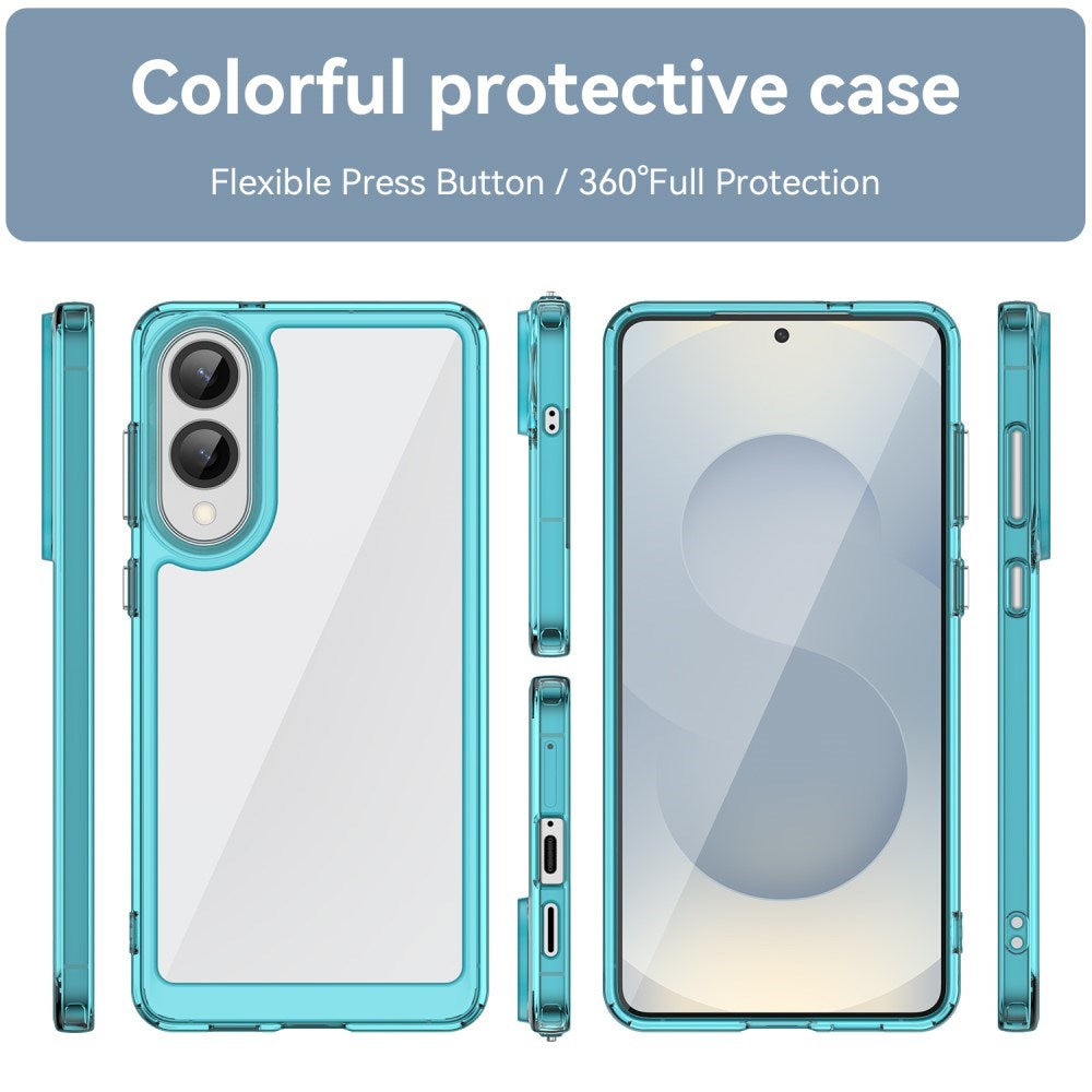 Samsung Galaxy S25 Edge - EIDERWOOD Hybrid Plastik Cover - Gennemsigtig / Turkis
