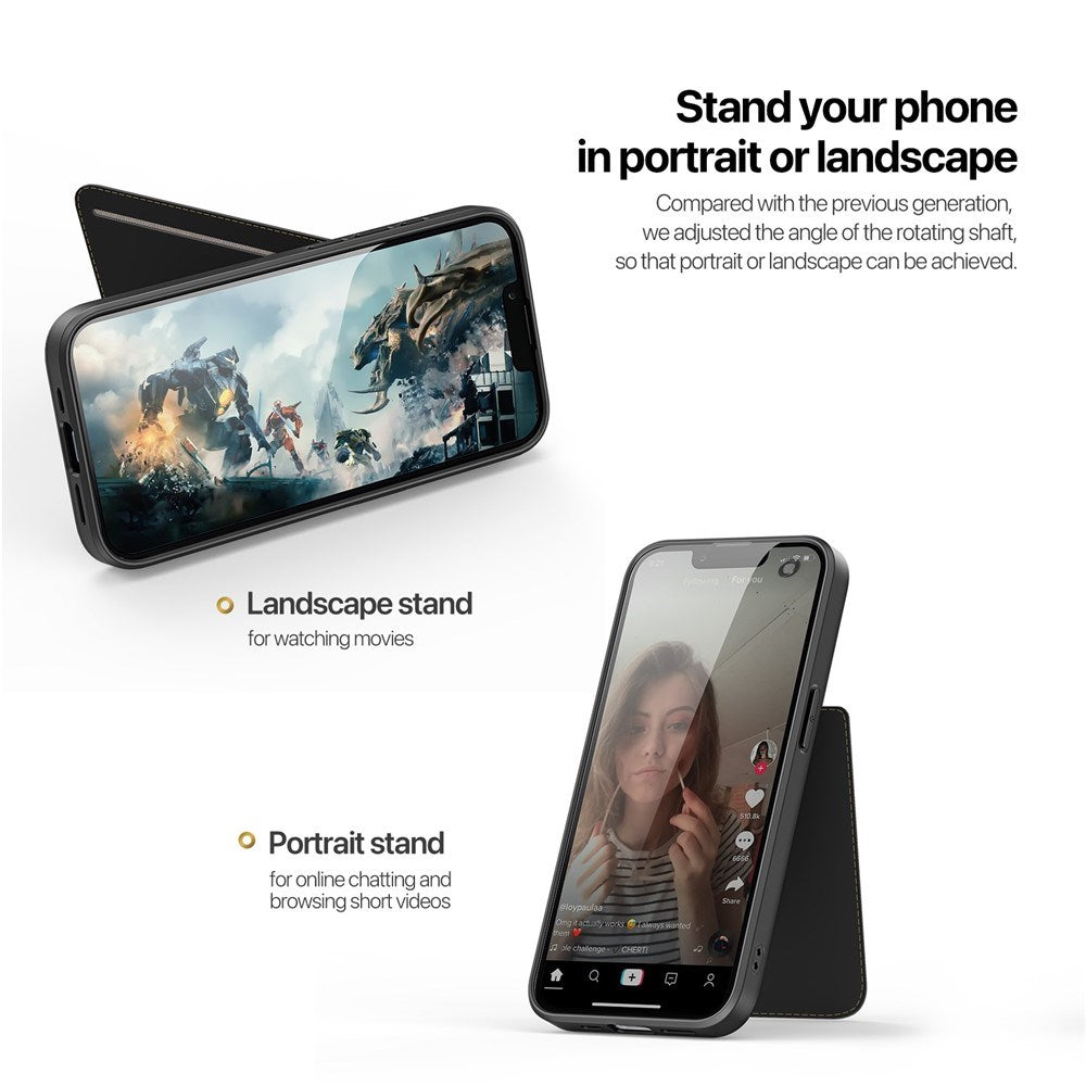 iPhone 17e / 16e DUX DUCIS Bagsidecover m. Kortholder & RFID-Blocker - MagSafe Kompatibel - Sort