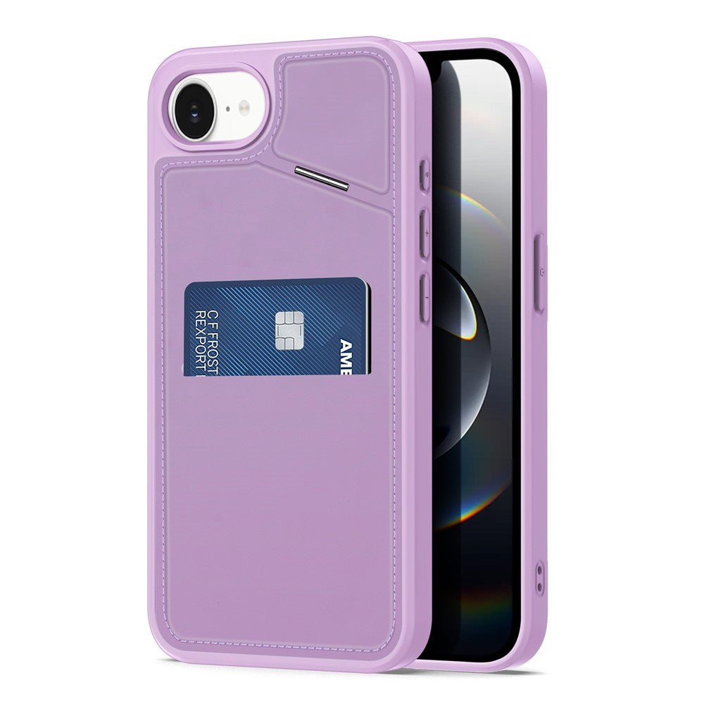 iPhone 17e / 16e DUX DUCIS Bagsidecover m. Kortholder & RFID-Blocker - MagSafe Kompatibel - Lilla