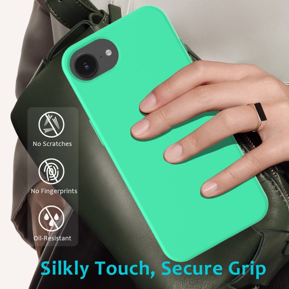 EIDERWOOD iPhone 17e / 16e Silikone Cover - Foret Inderside - Neon Grøn